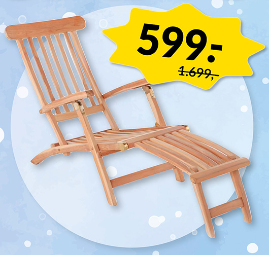 KØLN TEAK DÆKSTOL - JANUARUDSALG